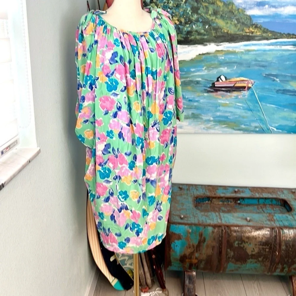 VTG Guy Laroache,Paris,Rare Design,Silk Dress,Resort,Collectible,Size 44/US 12
